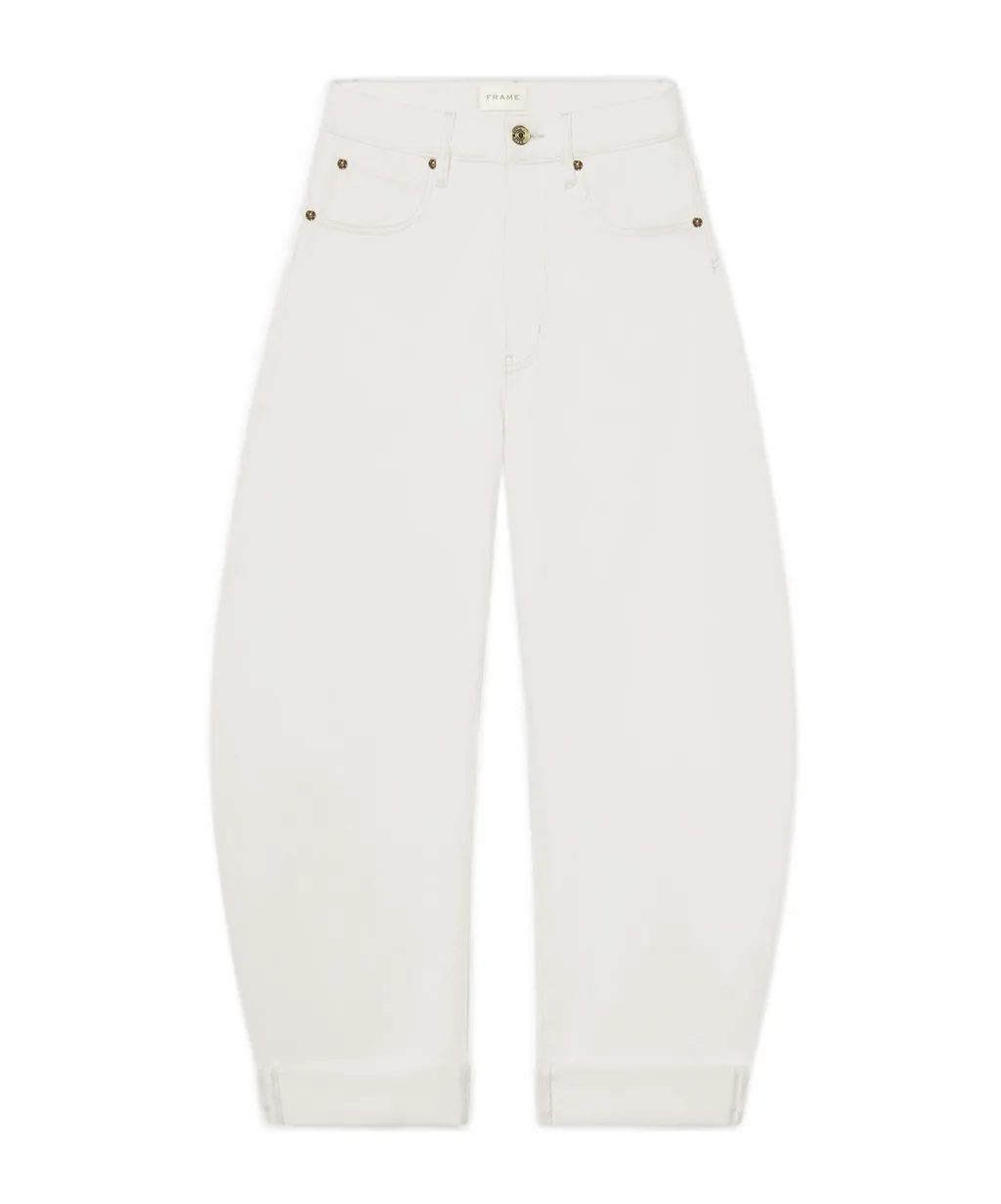 Button Detailed Wide Leg Jeans