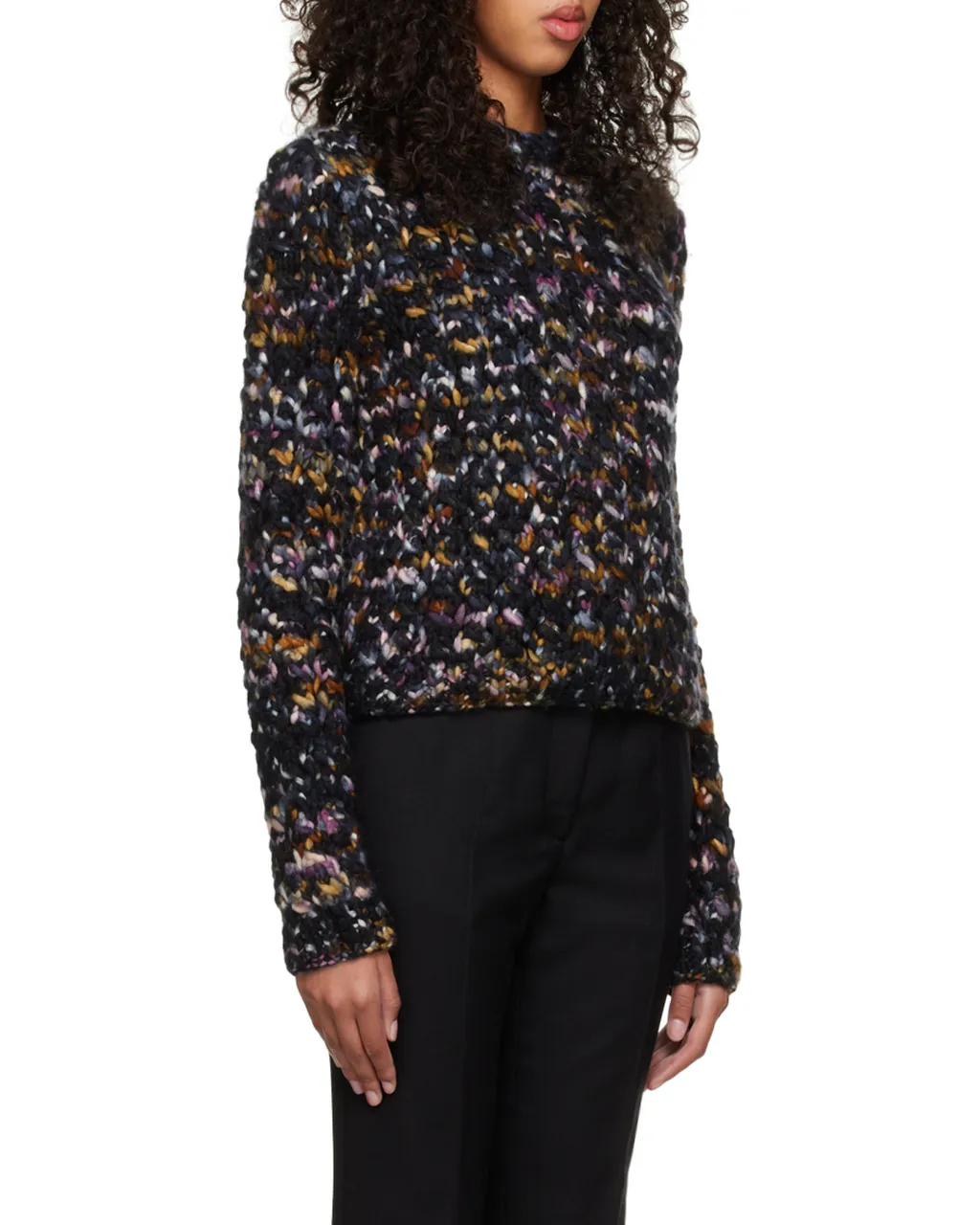 Round-Neck Long-Sleeved Sweater