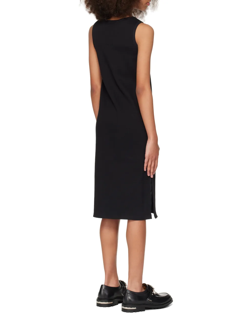 Logo-Plaque Stretch Rib Knit Dress