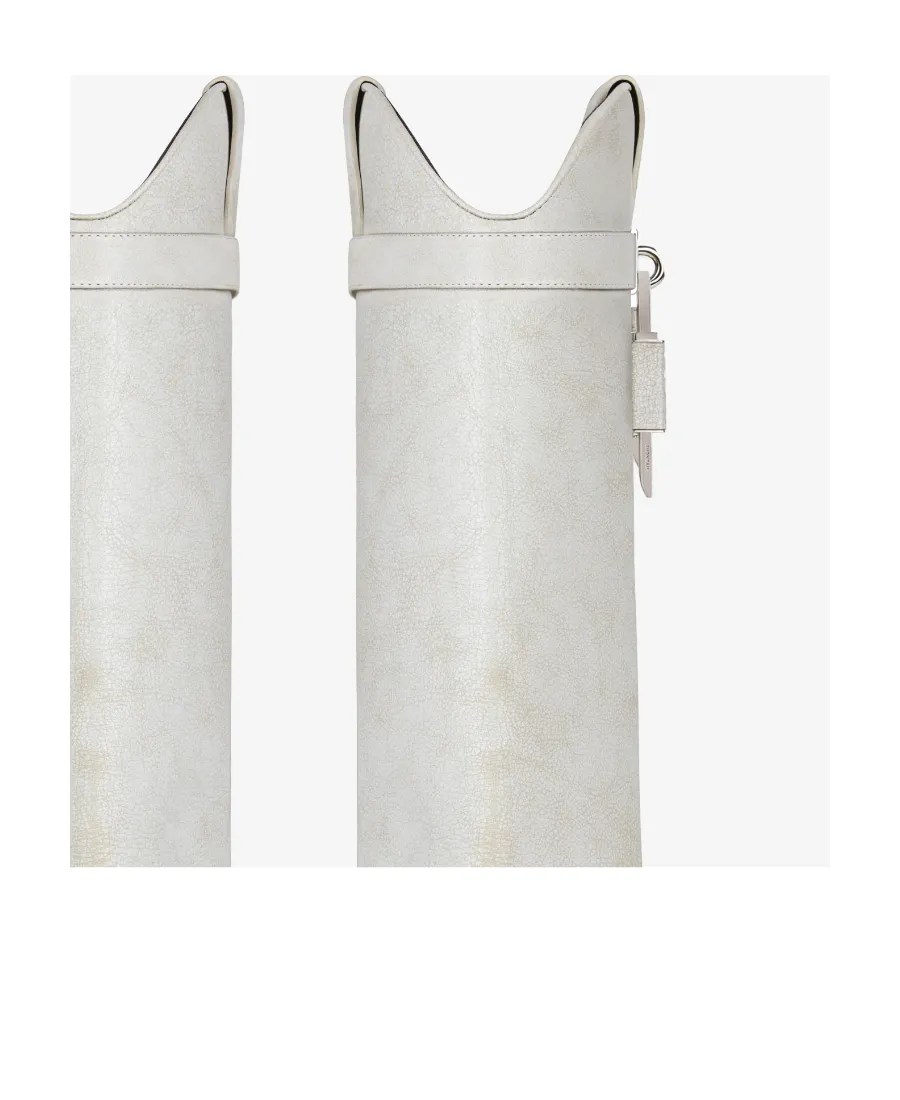 Shark Lock Cowboy Ankle Boots