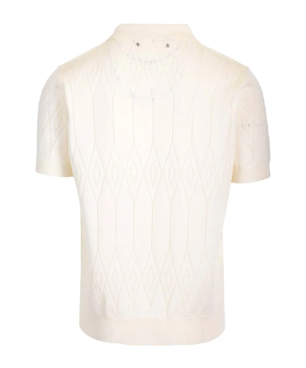 Short Sleeved Knitted Polo Shirt