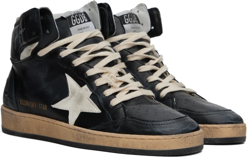 Star Patch High-Top Sneakers