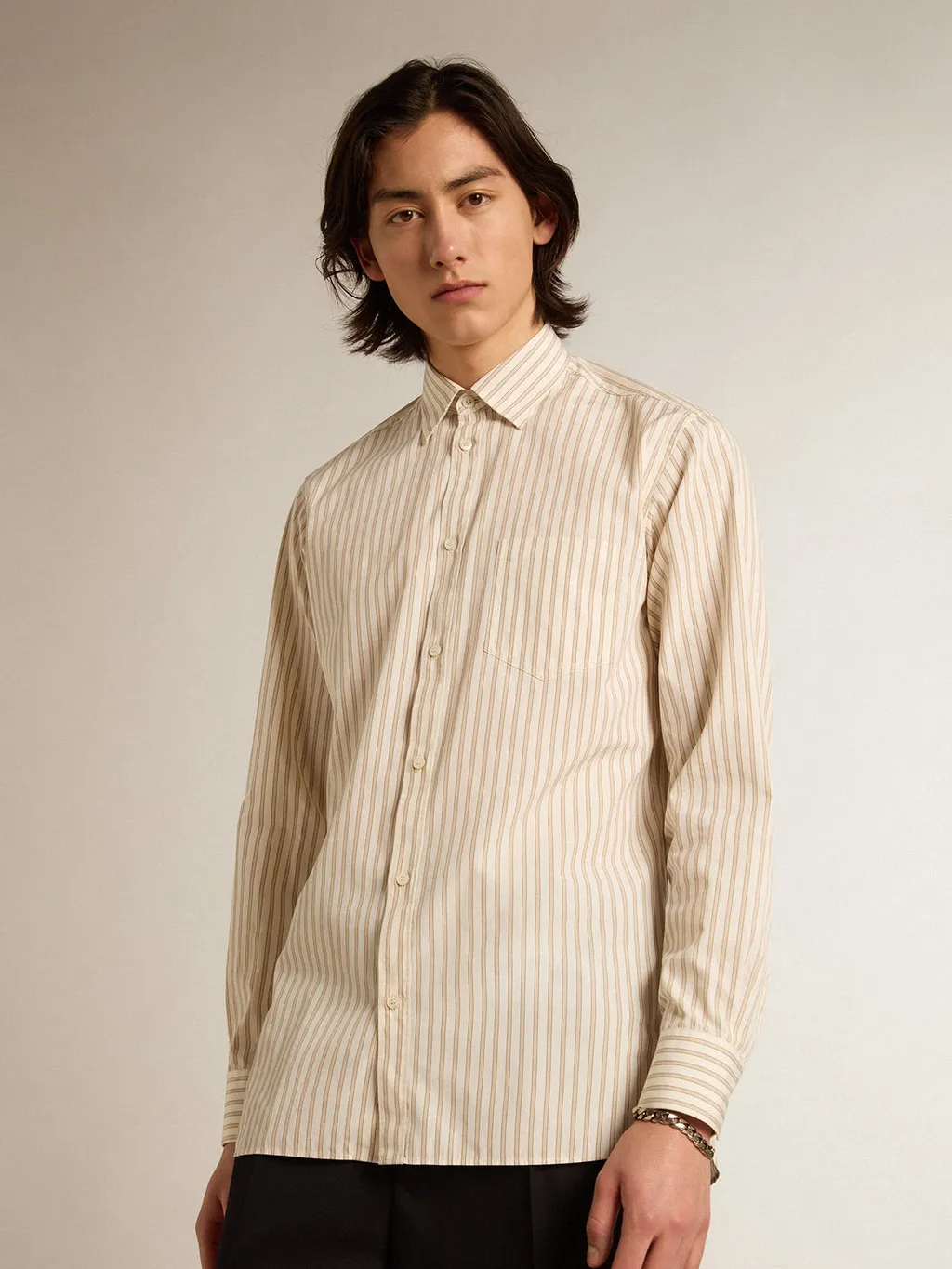 Striped Long-Sleeved Shirt