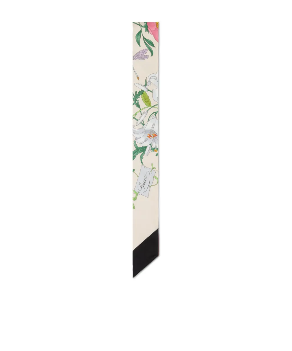 Floral Printed Silk Scarf