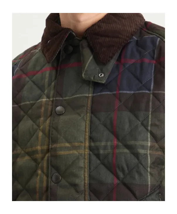 Tartan-Print Quilted Jacket