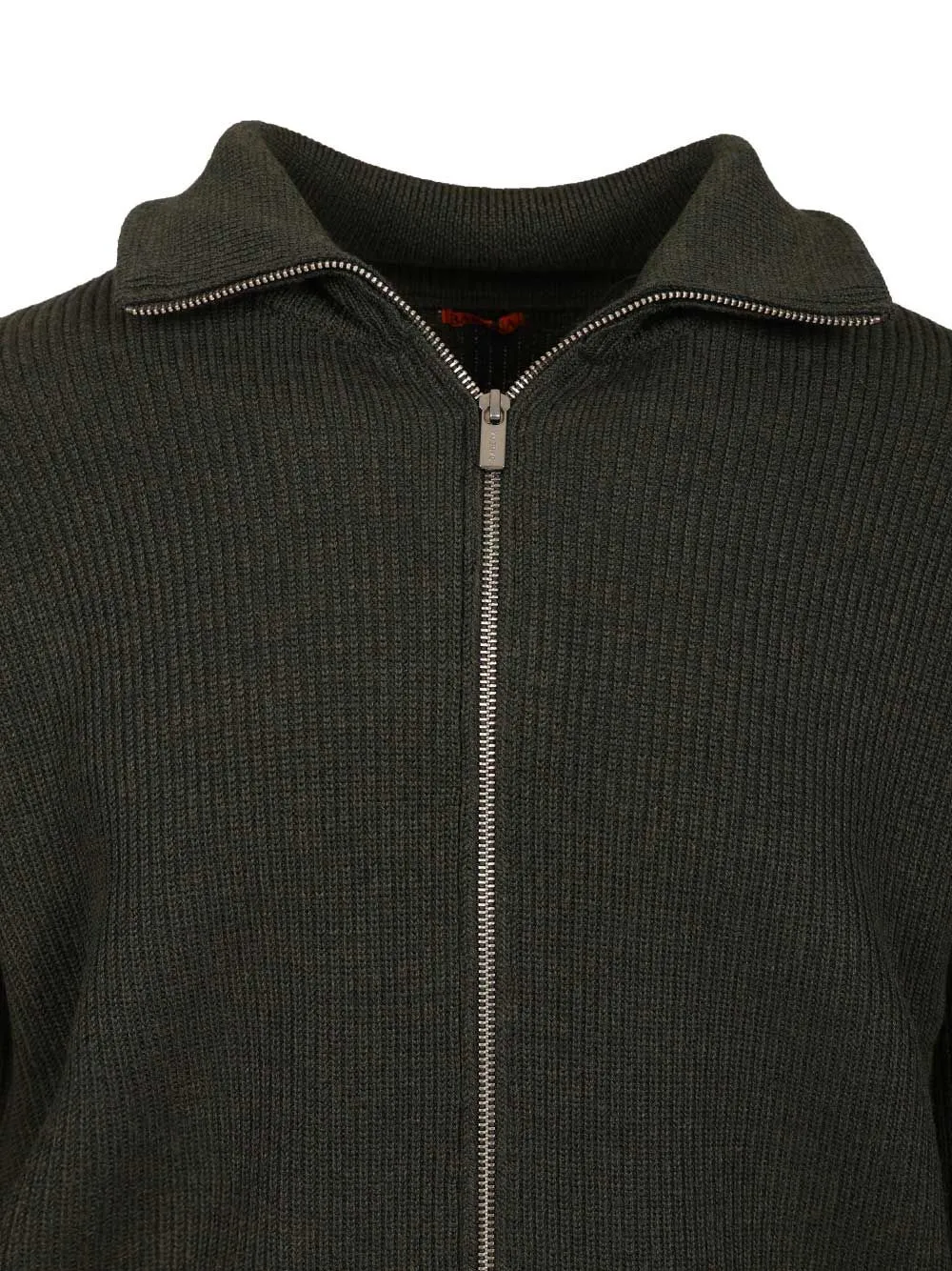 Ribbed Zip-Up Cardigan