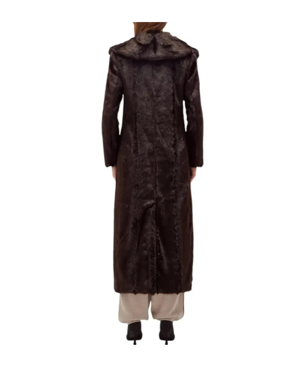 Double-Breasted Long-Sleeve Coat