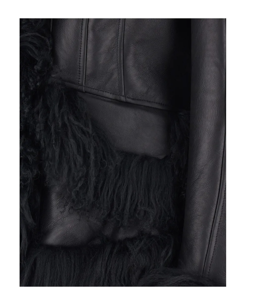 Lapels Shearling Coat