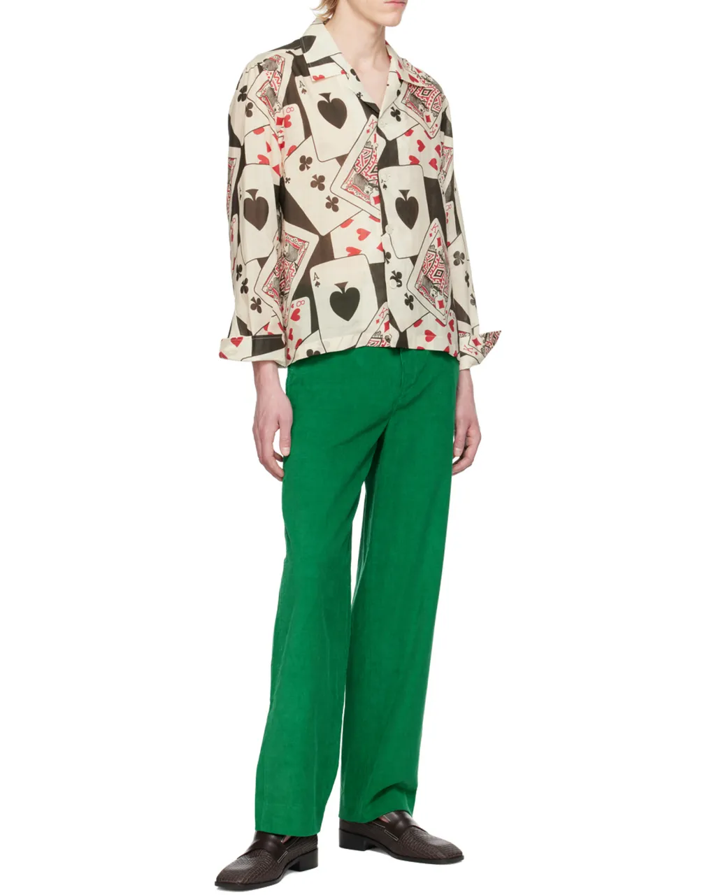 Ace Of Spades-Print Long-Sleeve Shirt