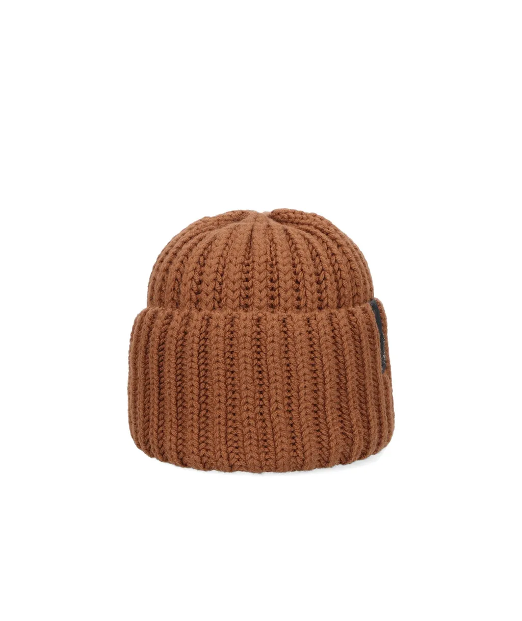 Ribbed-Knit Beanie Hat