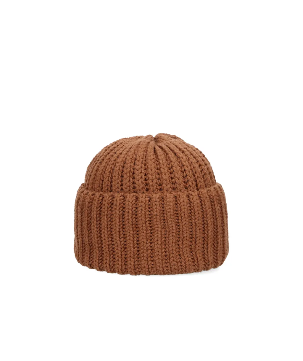 Ribbed-Knit Beanie Hat
