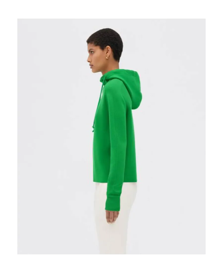 Wool-Blend Hooded Pullover
