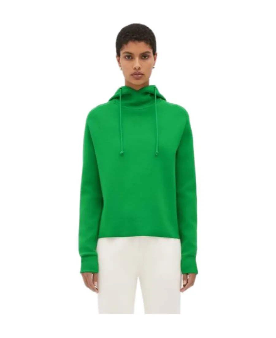 Wool-Blend Hooded Pullover
