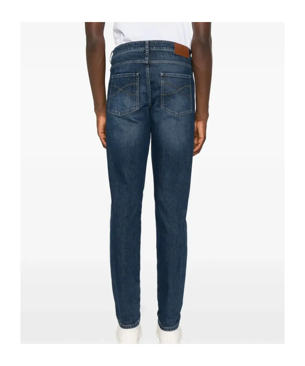 Whiskering-Effect Jeans