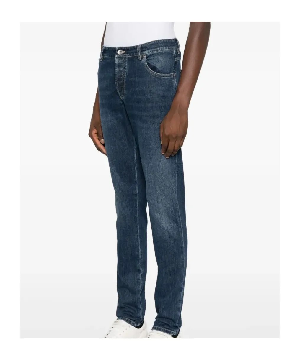 Whiskering-Effect Jeans