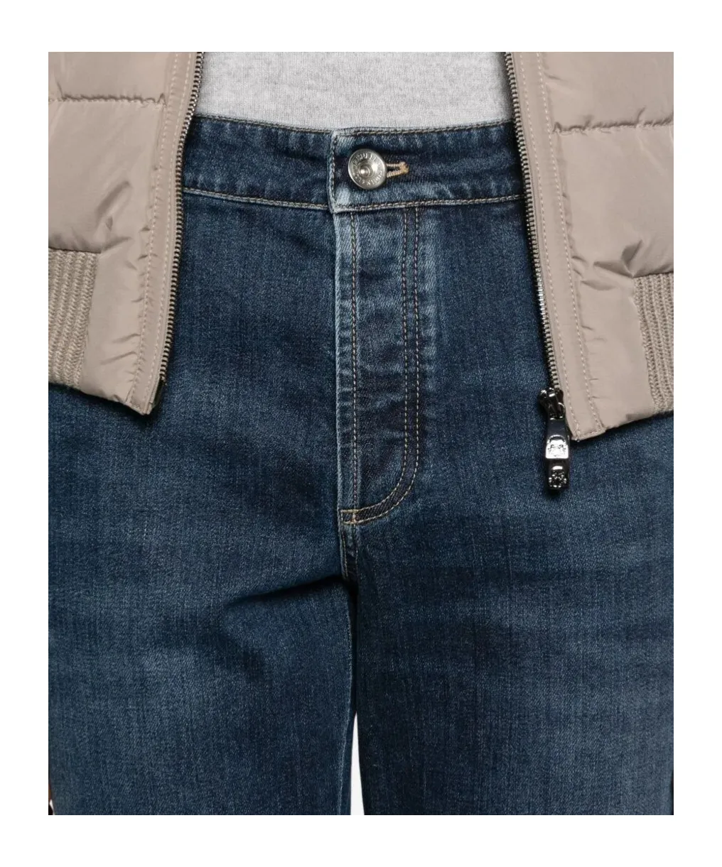 Whiskering-Effect Jeans