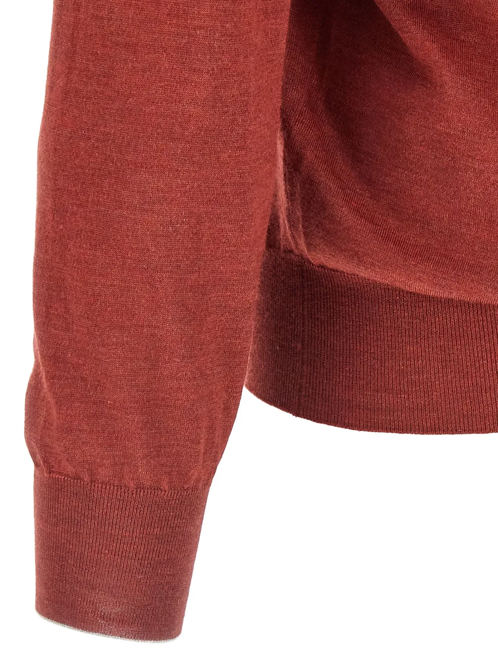 Long Sleeved Knitted Polo Shirt