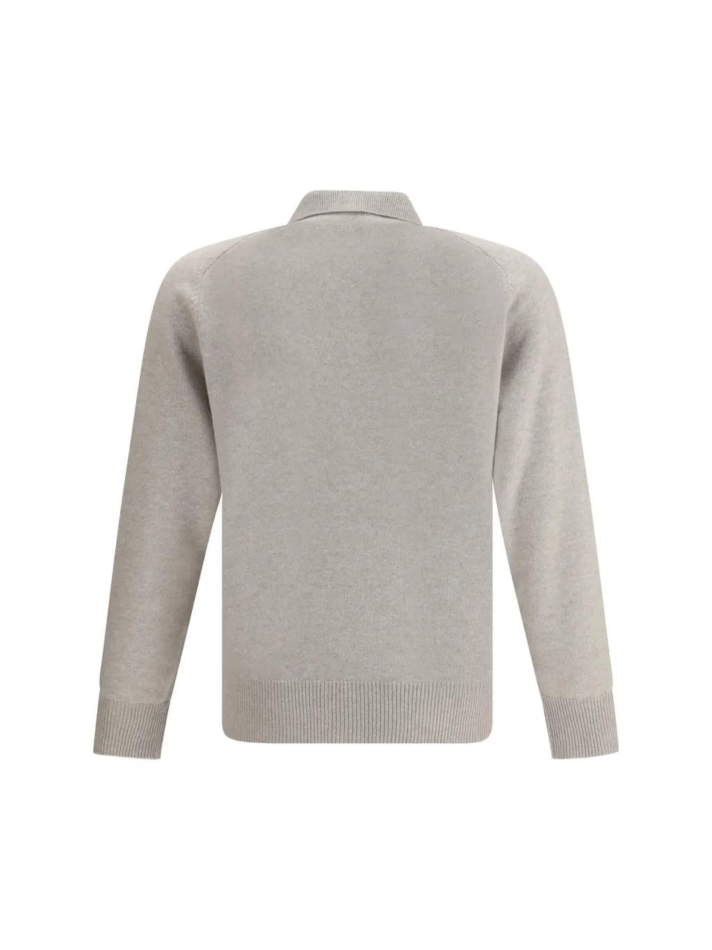 Long-Sleeved Knitted Polo Shirt