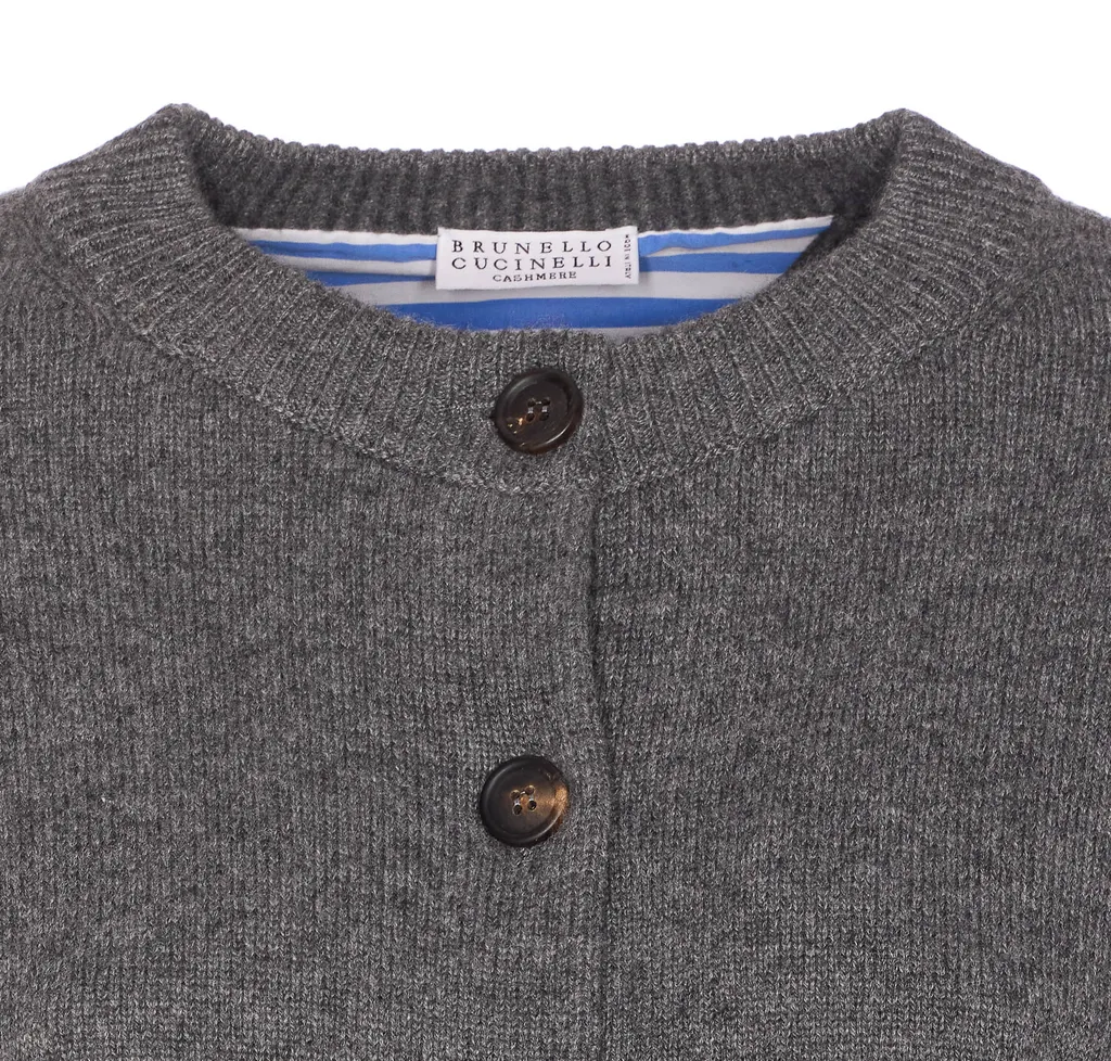 Striped Cuff Knitted Cardigan