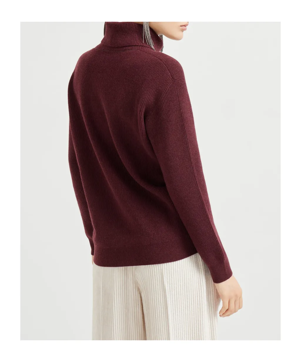 Turtleneck Ribbed-Knit Jumper