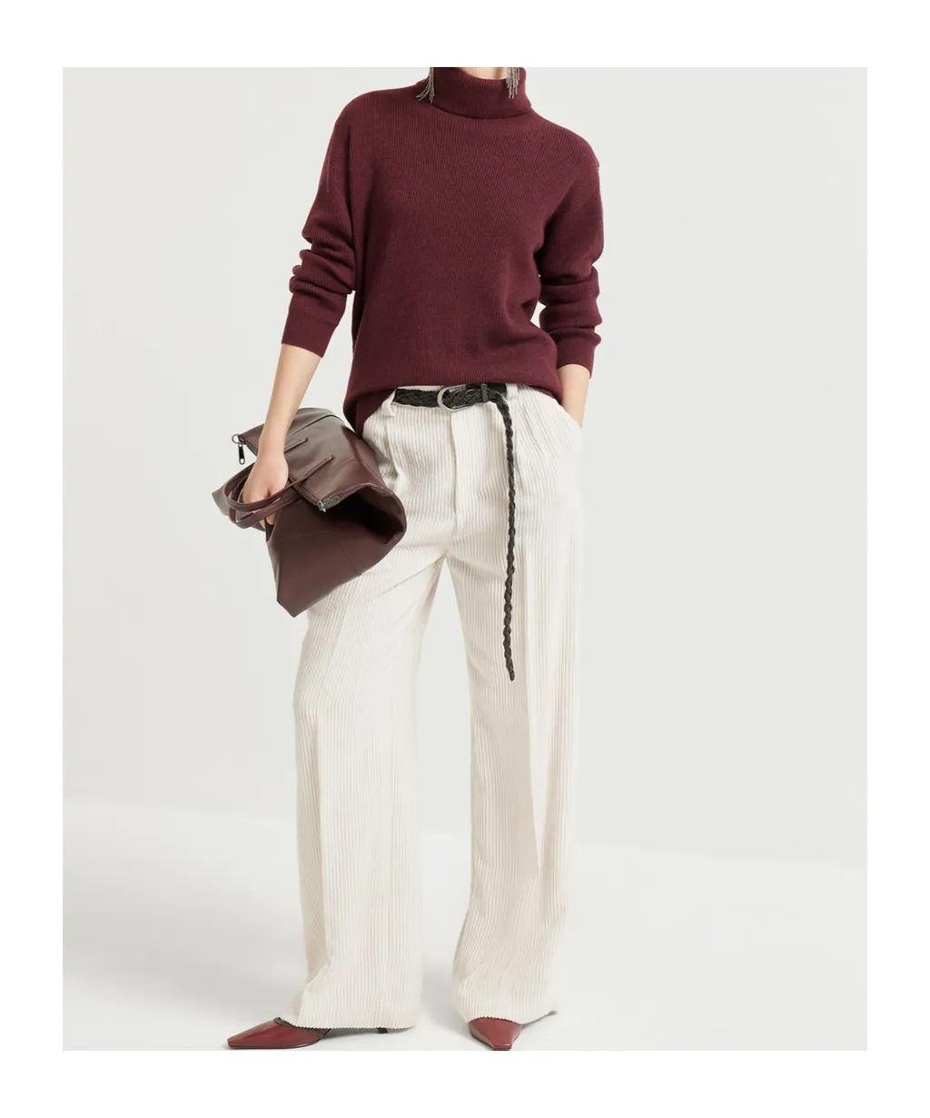 Turtleneck Ribbed-Knit Jumper