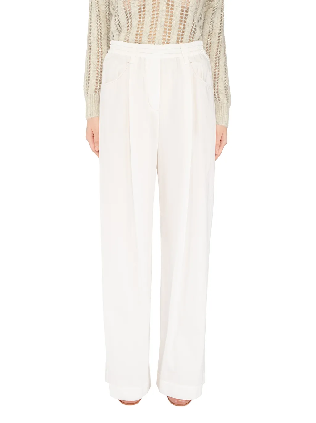 Wide-Leg Cotton Trousers