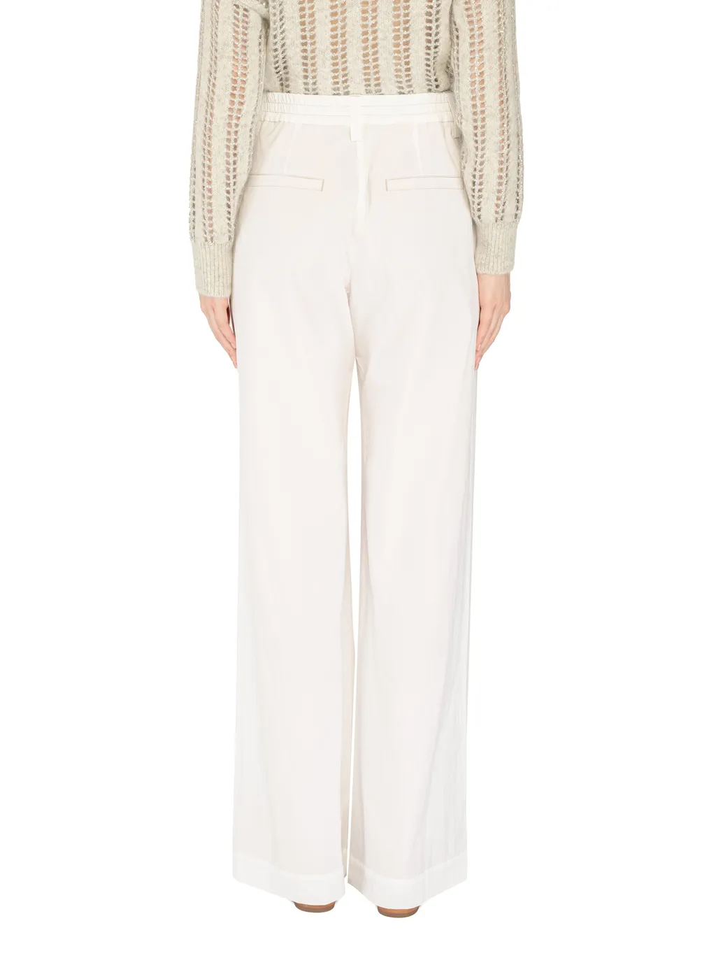Wide-Leg Cotton Trousers