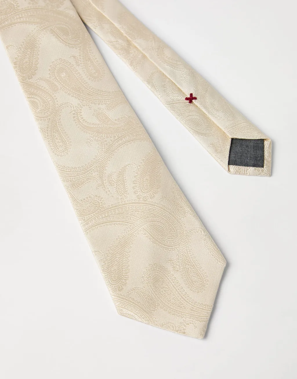Paisley Printed Pointed Tip Tie