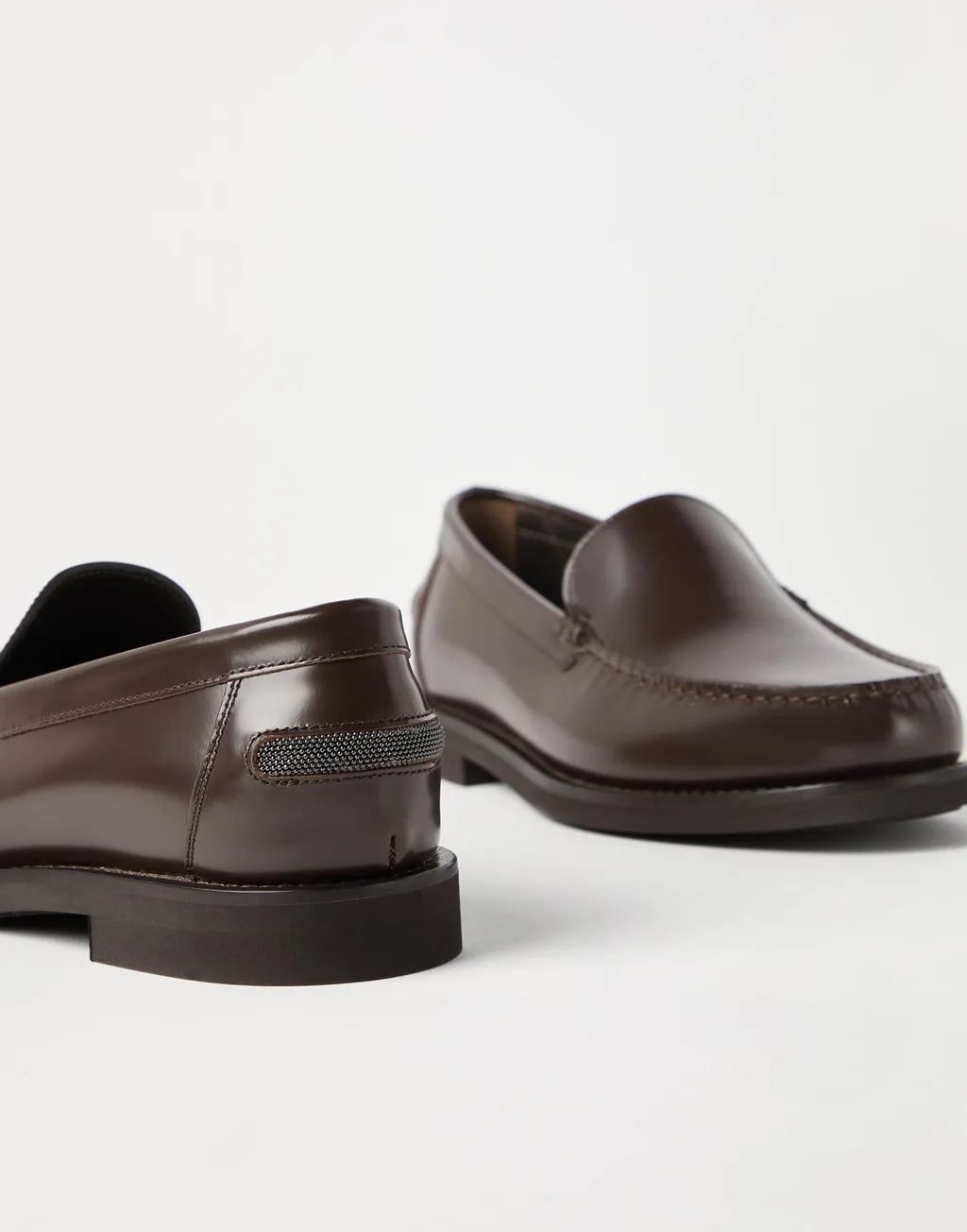 Shiny Detailed Penny Loafers