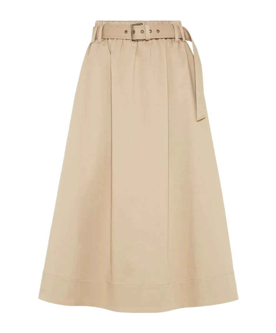 Belted Midi Skirt