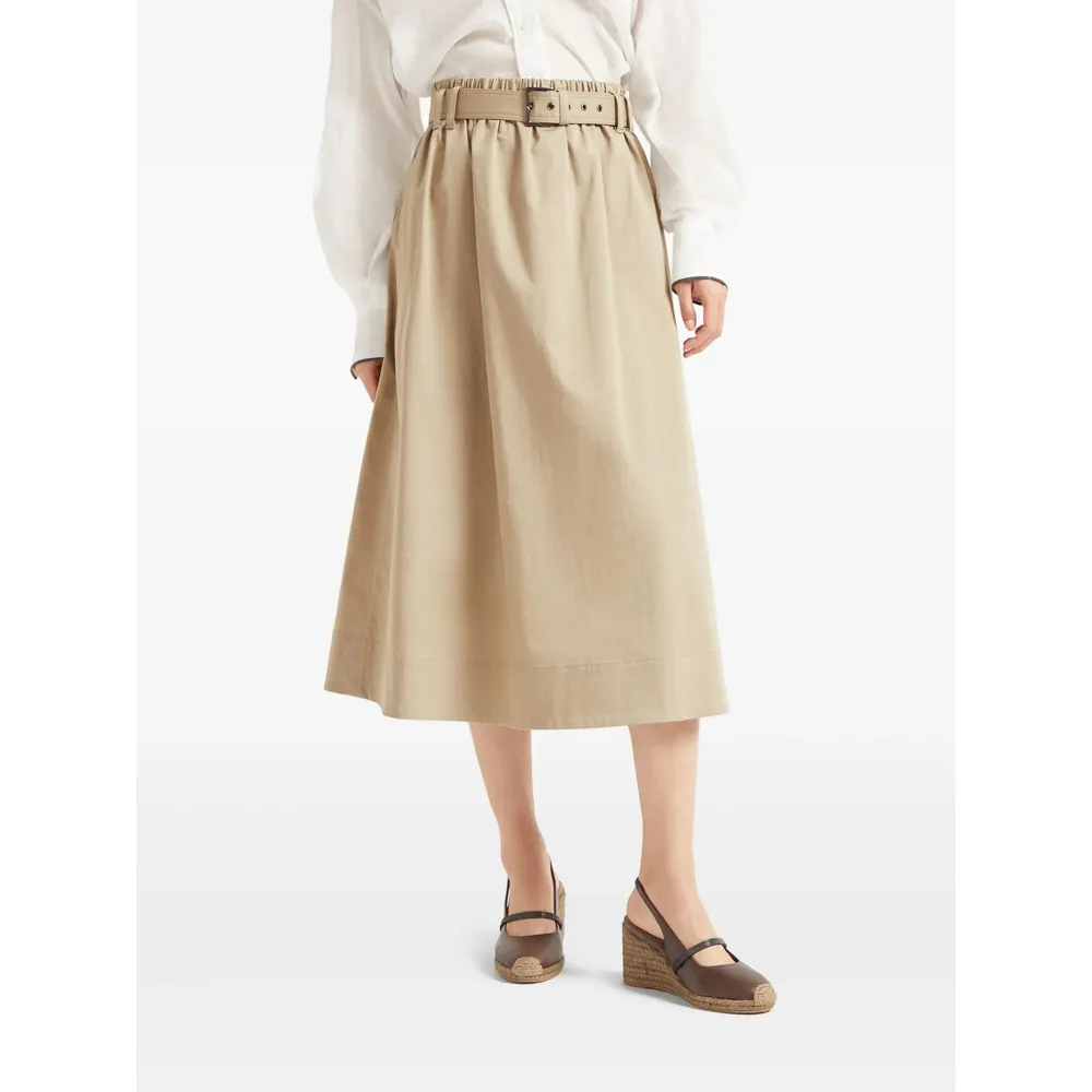Belted Midi Skirt