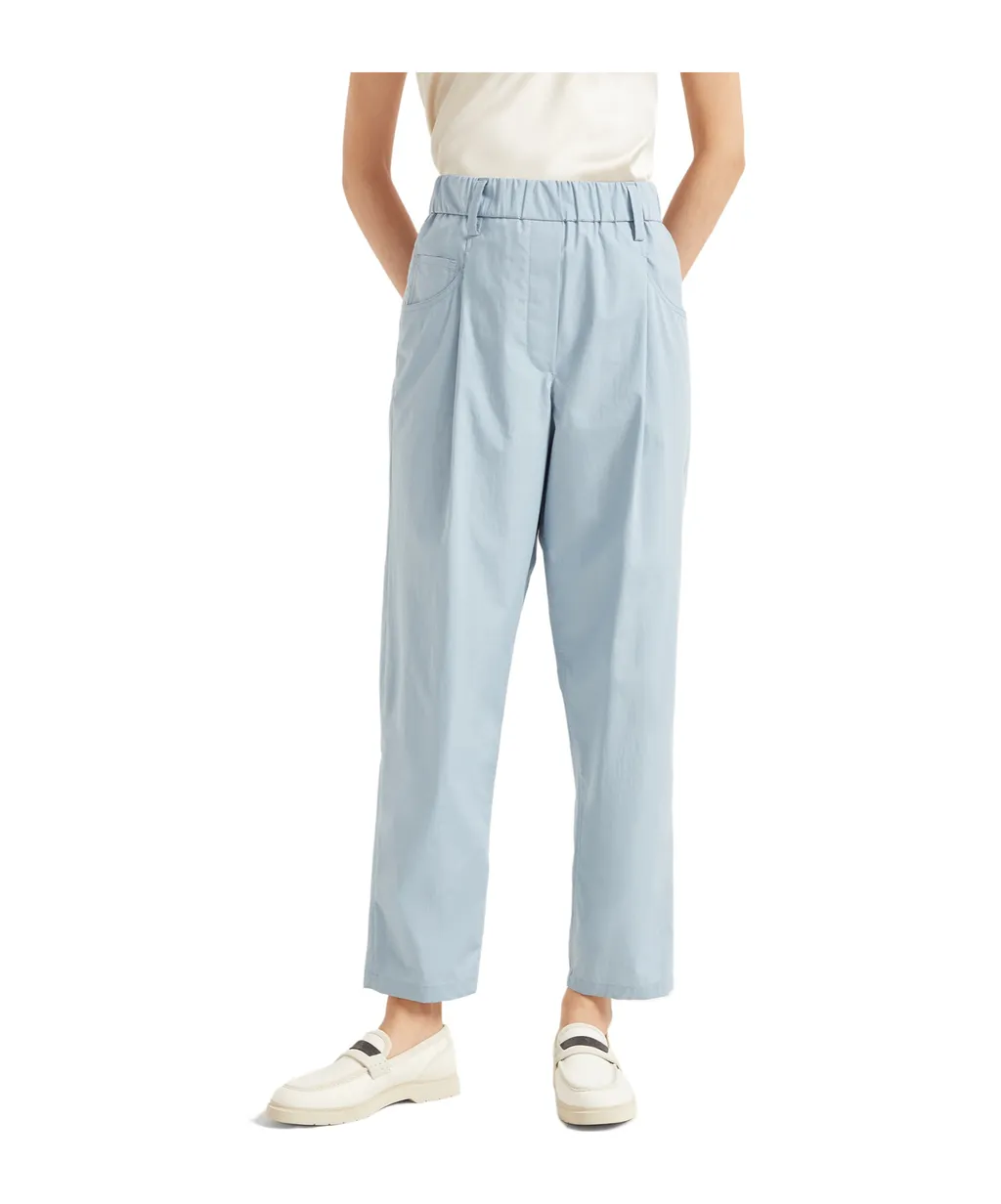 Embellished Lightweight Poplin Five-Pocket Track Trousers