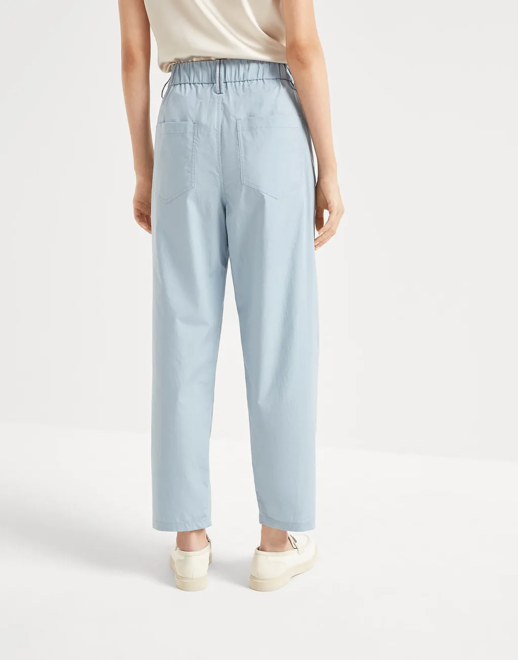 Embellished Lightweight Poplin Five-Pocket Track Trousers