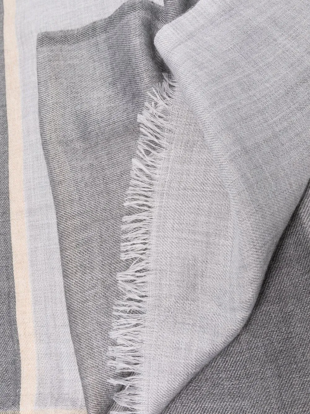 Colour Block Fringed Scarf
