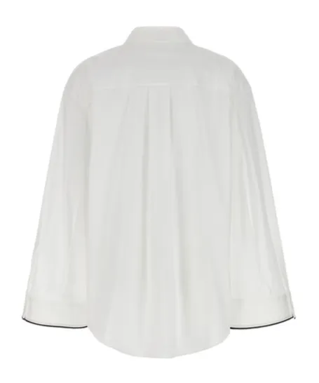 Spread-Collared Buttoned Shirt