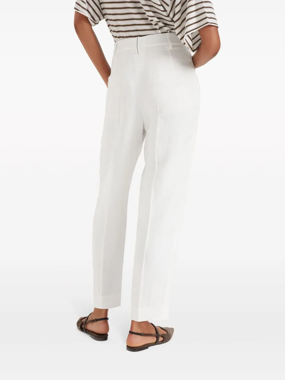 High-Waist Cropped Trousers