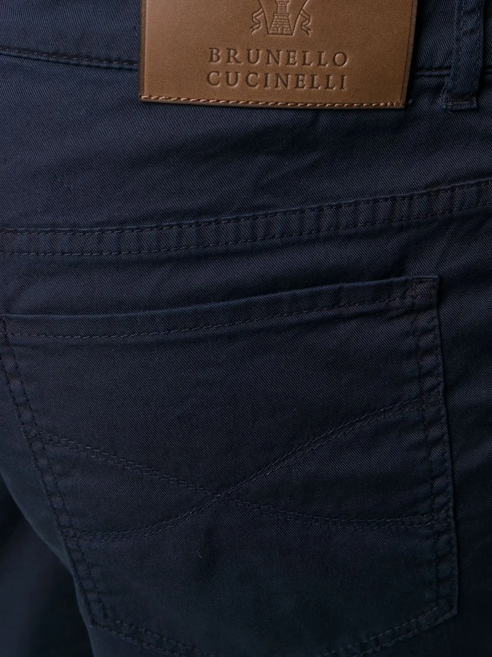Straight-Leg Logo Patch Chinos