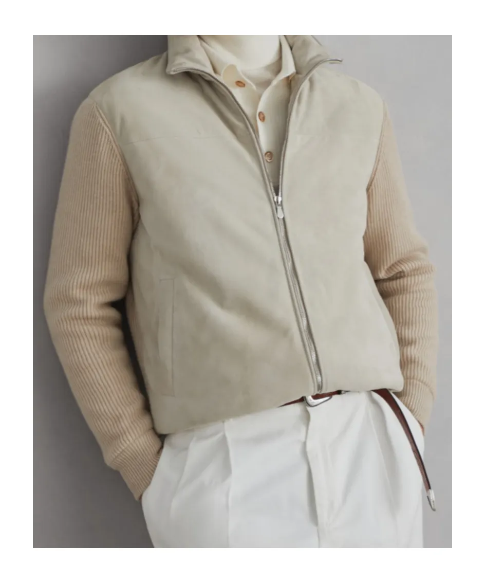 Panelled Zipped Padded Jacket