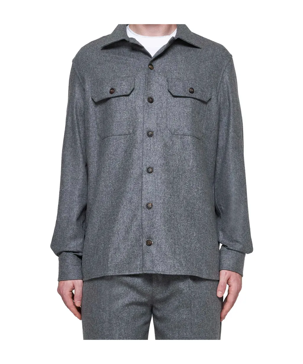 Flap Pocket Long-Sleeved Shirt