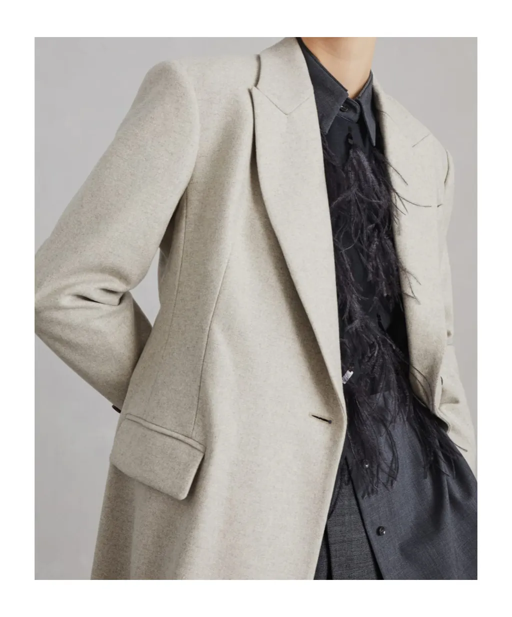 Single Breasted Long Coat