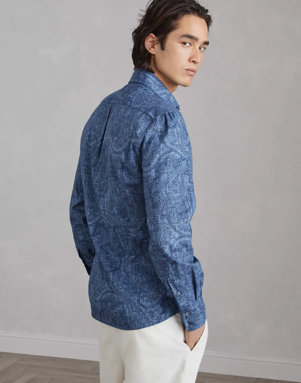 Patterned Jacquard Buttoned Shirt