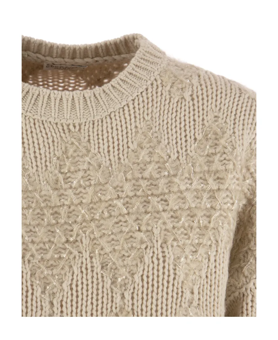Sequin Embellished Knitted Jumper