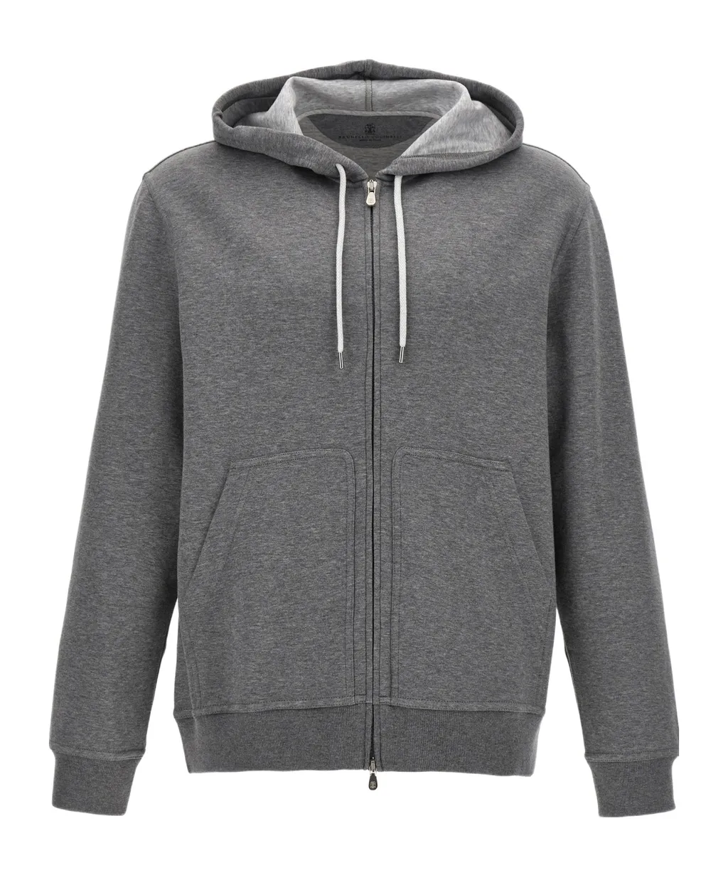 Zip-Up Drawstring Hoodie