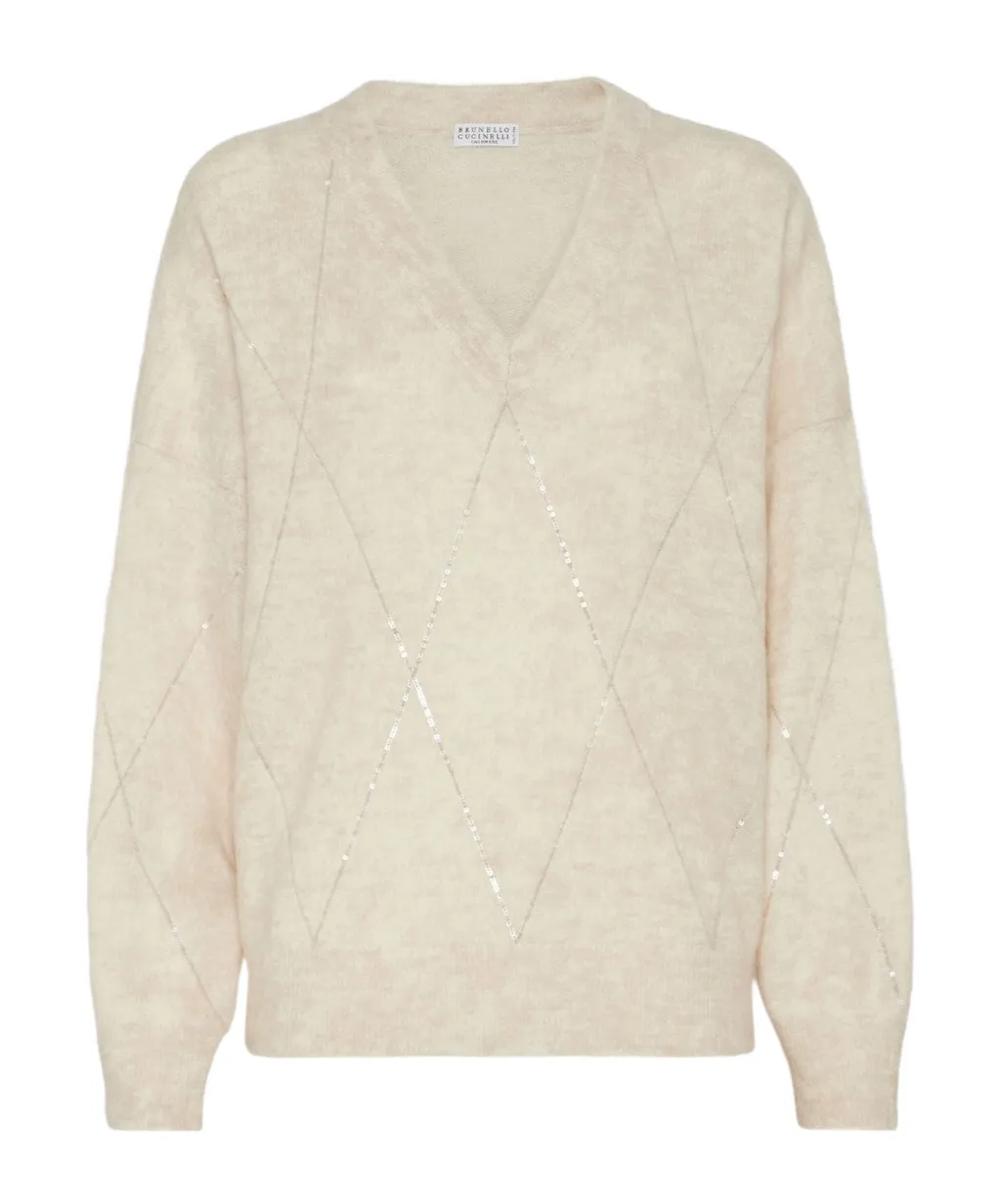 V-Neck Knitted Jumper
