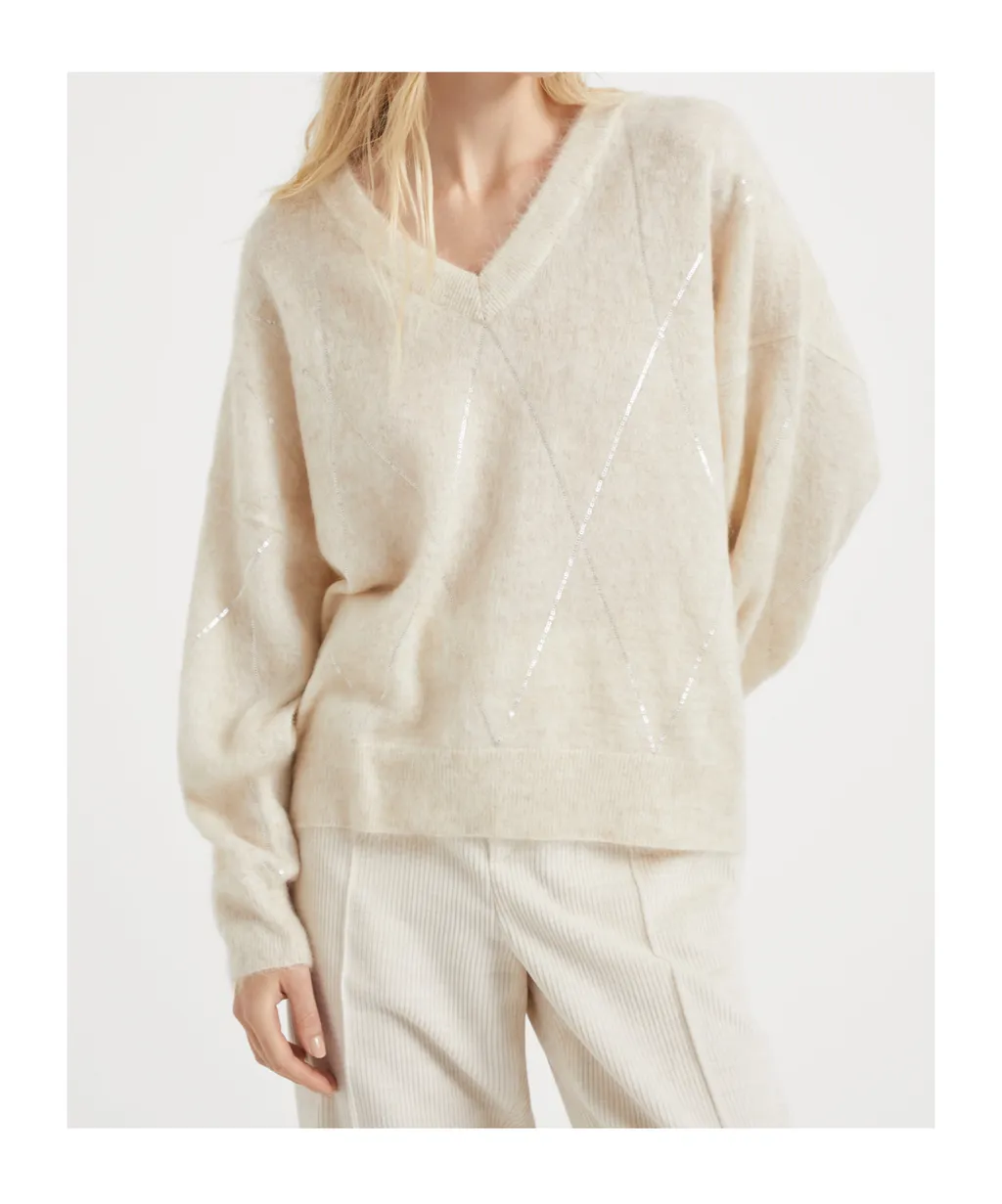 V-Neck Knitted Jumper