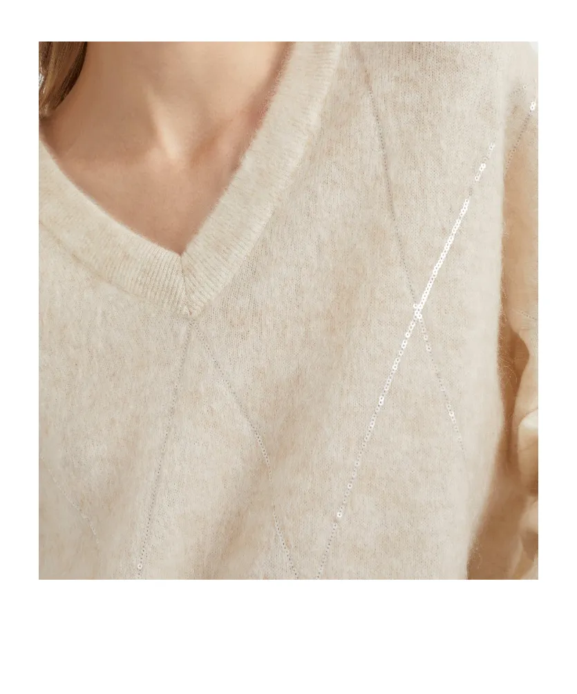 V-Neck Knitted Jumper