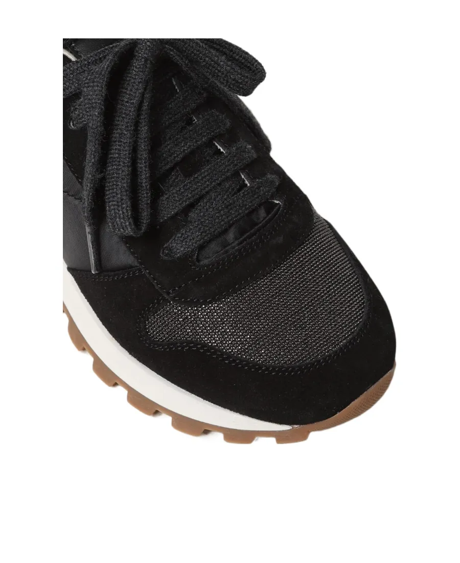Panelled Lace-Up Sneakers