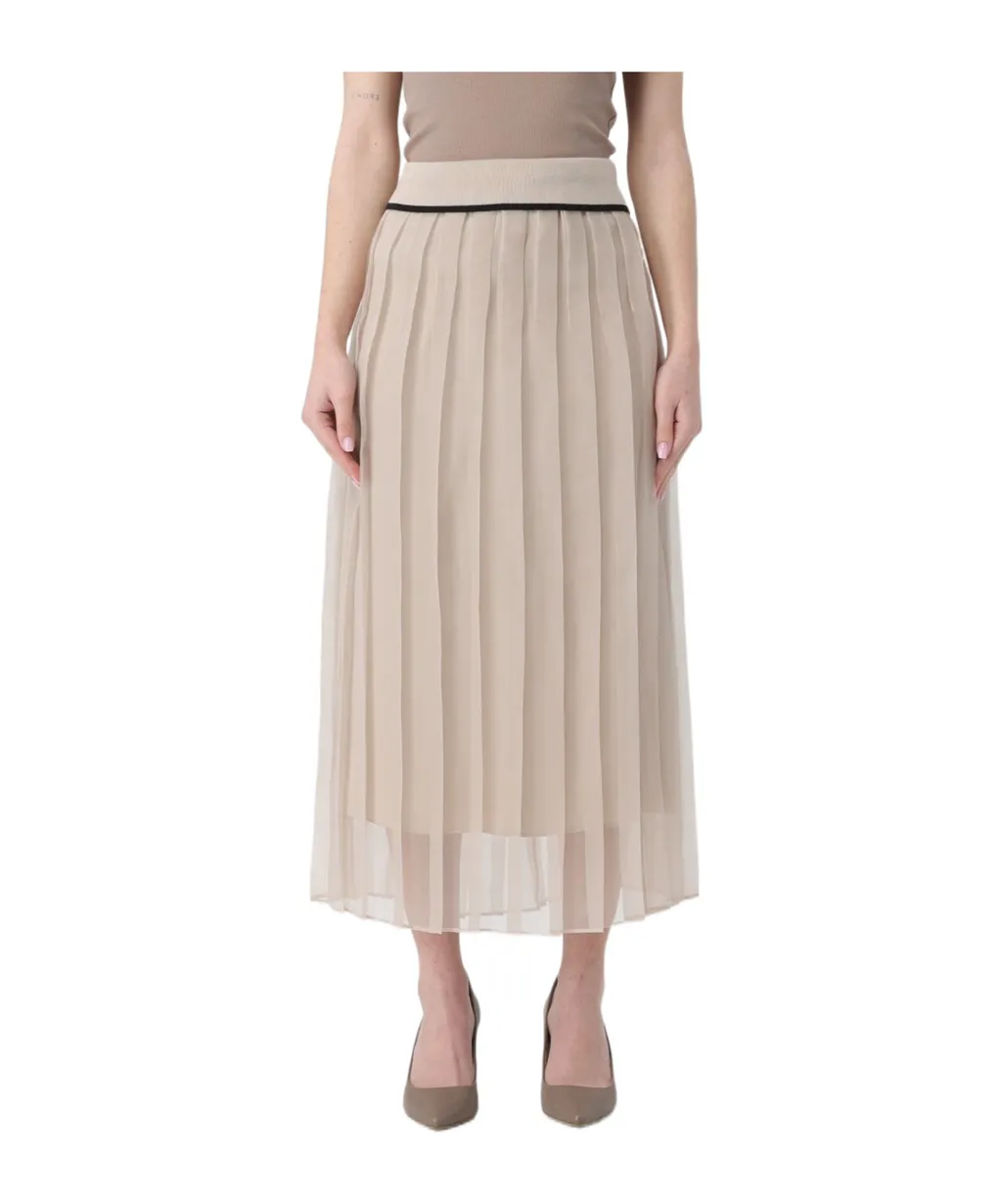 High-Waisted Silk Skirt