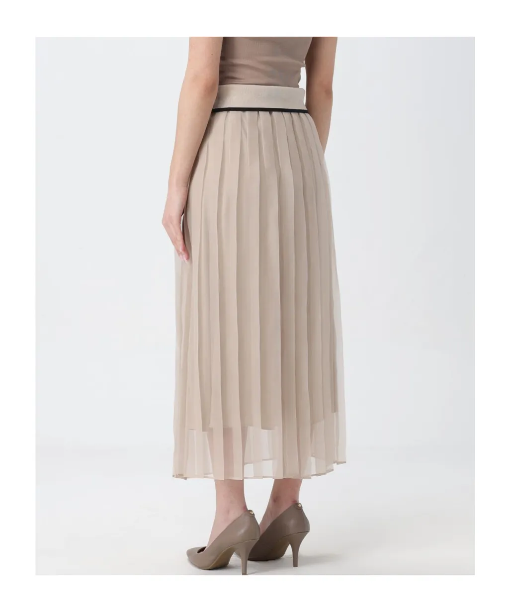 High-Waisted Silk Skirt
