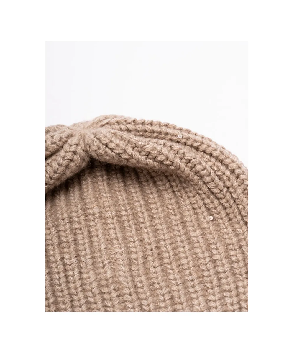 Knitted Turn-Up Brim Beanie